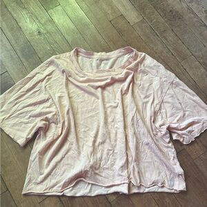 Free-people Pink Cropped T-Shirt